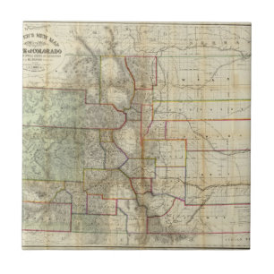 O mapa novo de Thayer do estado de Colorado