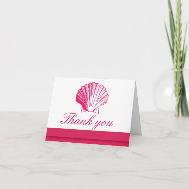 O mar cor-de-rosa Shell agradece-lhe cartões de (Frente)