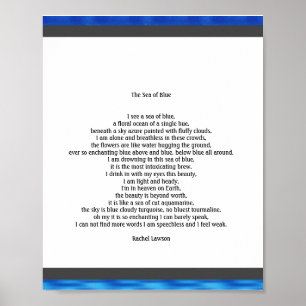 O Mar de Azul, um poema Poster