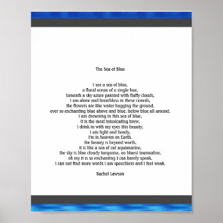 O Mar de Azul, um poema Poster