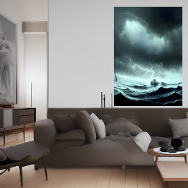 O mar tempestuoso | AI Art Poster