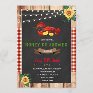 O mel do boild dos lagostins rega o convite