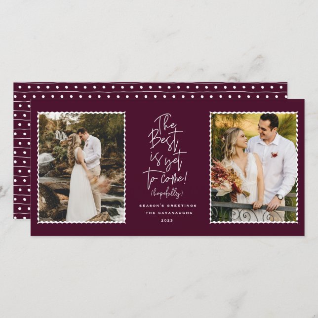 O Melhor Ainda É Vir 2 Cartão De Férias Fotográfic (Frente/Verso)