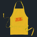 O melhor avental de CHURRASCO de chef do mundo par<br><div class="desc">O melhor avental de CHURRASCO do mundo para homens. design de carimbo vermelho personalizável.</div>