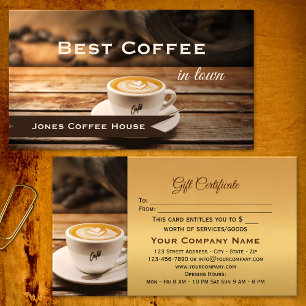 O melhor café no modelo do certificado de present