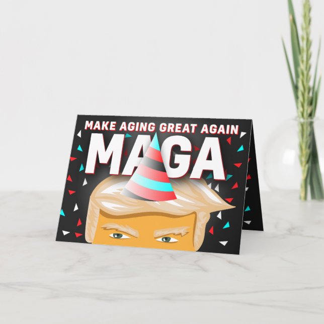 O melhor cartão de aniversário do MAGA Donald Trum (Frente)