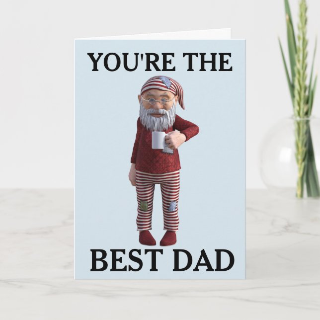 O MELHOR CARTÃO ELF DO NOME DE ANIVERSÁRIO DO PAI (Frente)