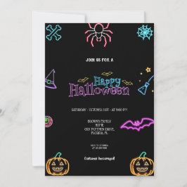 O MELHOR CONVITE NEON HALLOWEEN