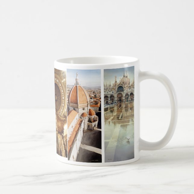 O melhor da caneca da arte da aguarela de Italia (Direita)