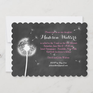 O melhor desejo rosa é o convite para o Bat Mitzv