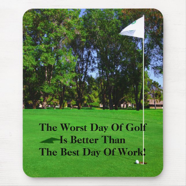 O melhor dia do golfe Mousepad (Frente)