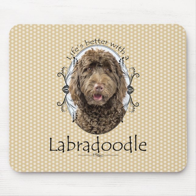 O melhor Labradoodle Mousepad da vida (Frente)