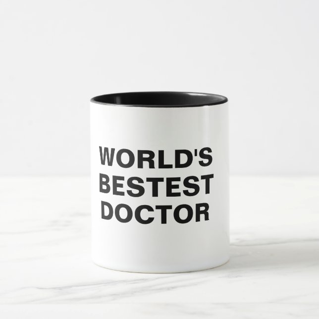 o melhor médico do mundo pun caneca engraçada (Centro)