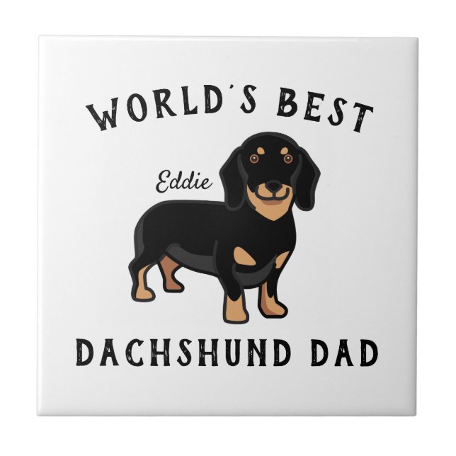 O melhor Pai personalizado de Dachshund do mundo (Frente)