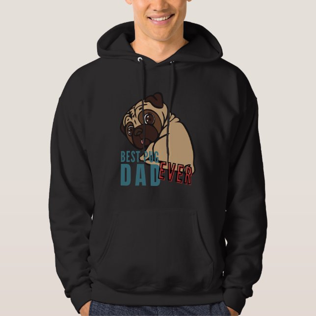 O MELHOR PAI PUG, a engraçada camiseta 8 Clássica  (Frente)