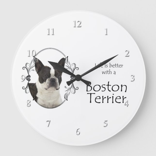 O melhor relógio de Boston Terrier da vida (Frente)