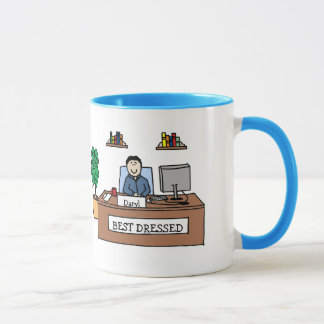 O melhor vestiu - a caneca personalizada dos