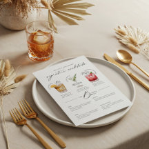 O Menu Cocktail Da Assinatura Da Sua Aquarela