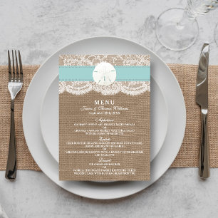 O menu da coleção do casamento do dólar de arei