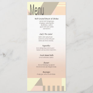 O menu do casamento de praia do vintage do art