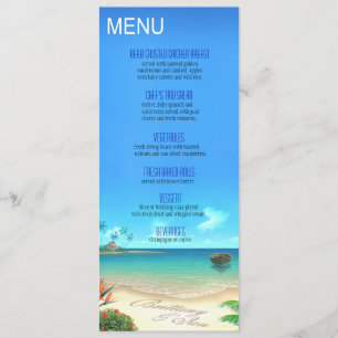 O menu exótico do casamento de praia inquire sobr