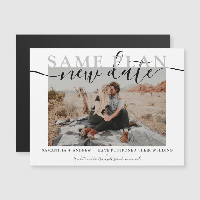 O mesmo plano, nova data, fotografia de tipografia (Frente/Verso)