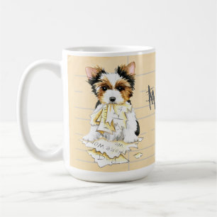 O Meu Biewer Terrier Comeu a minha caneca de café