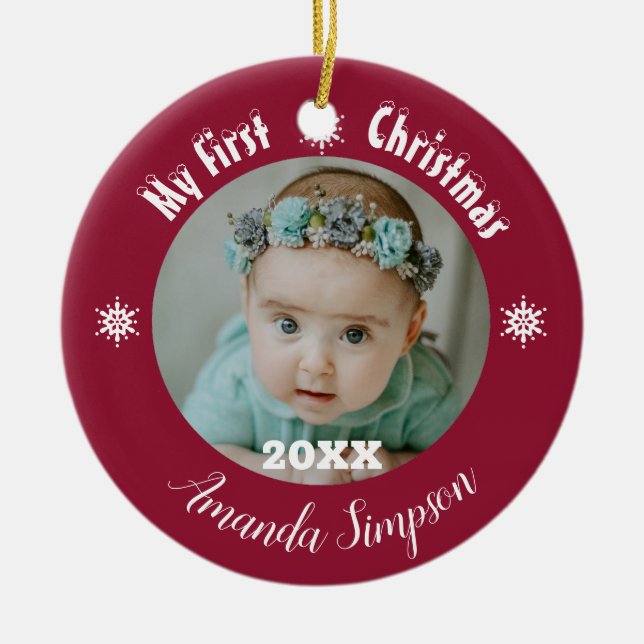 O meu primeiro Ornamento Fracionado ao Floco de Ne (Frente)