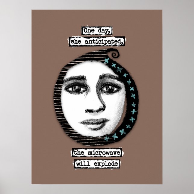 O micro-ondas explodirá a arte de Poster Wall (Frente)