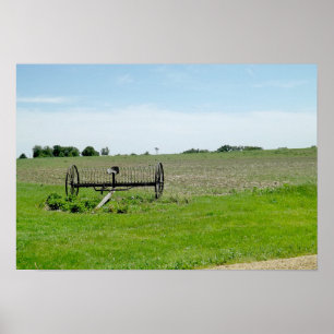O Midwest, o trator e o poster da fazenda