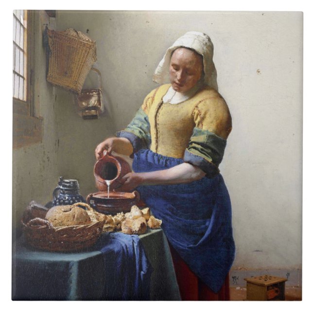O Milkmaid, c.1658-60 (óleo em canvas) (Frente)
