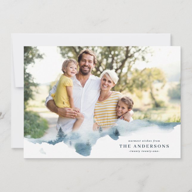 O mínimo moderno é o feriado de fotos de Natal tra (Frente)