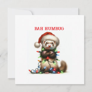 O Mischefe Ferret de Natal enredado