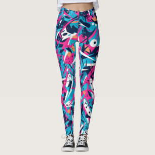 O modelo das leggings de comprimento do cheio é de