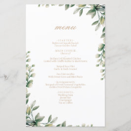 O moderno elegante eucalipto deixa cardápio de cas