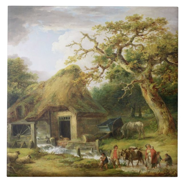 O moinho de água velho, 1790 (óleo em canvas) (Frente)