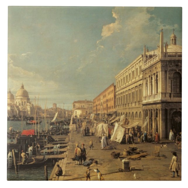 O Molo e o Zecca, Veneza (óleo em canvas) (Frente)