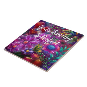 O momento de Deus é perfeito, Abstrato Floral, ros