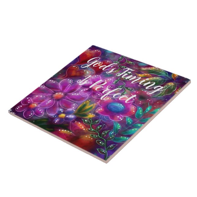 O momento de Deus é perfeito, Abstrato Floral, ros (Lateral)