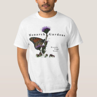 O monarca jardina camisa da planta de borboleta