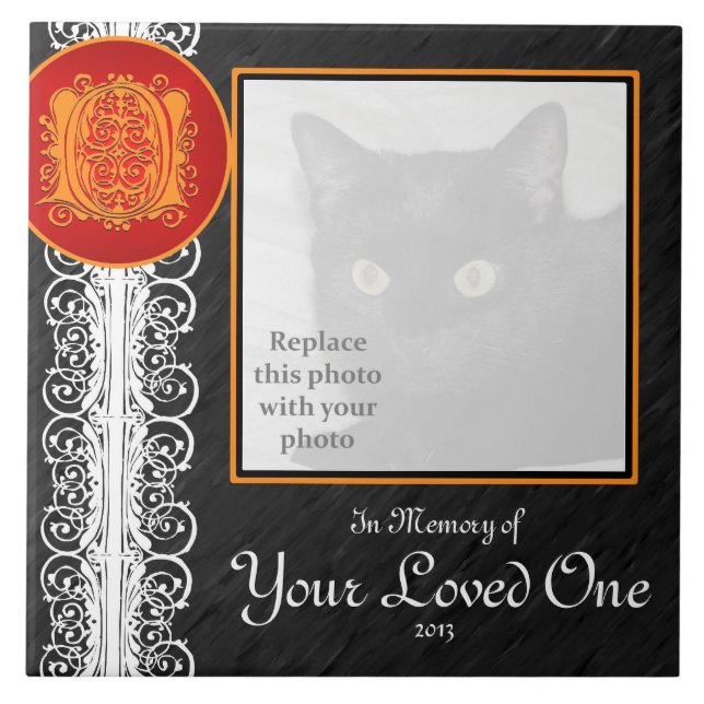 O Monograma - Azulejo "Em memória do seu amado" (Frente)