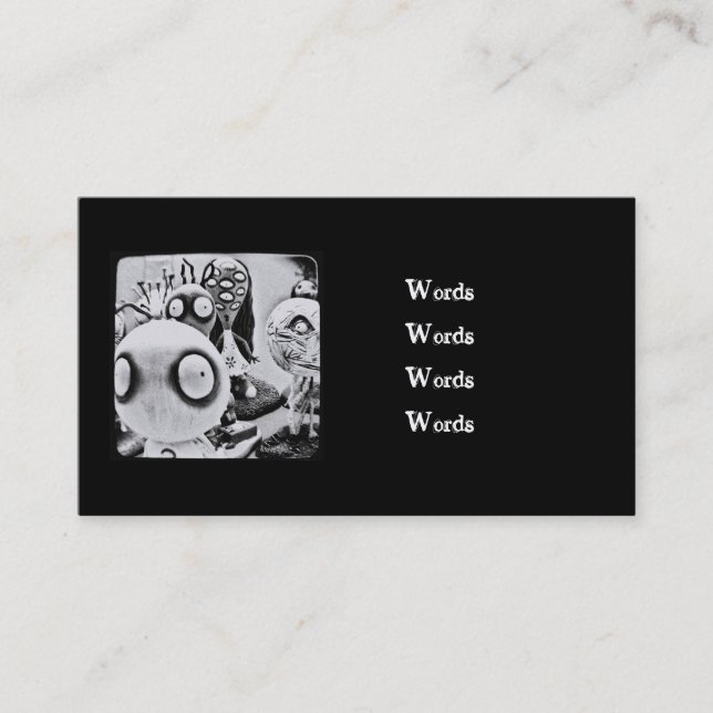 O morto vivo brinca o cartão de visita (Frente)