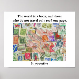 O mundo é um livro - poster das citações