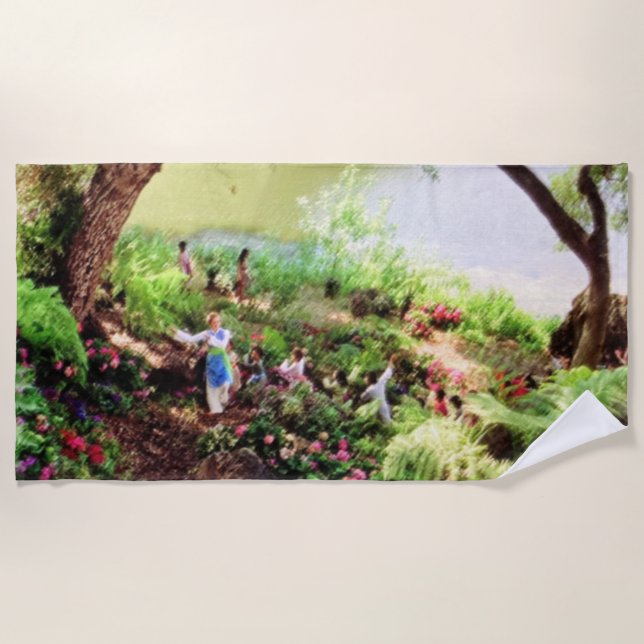 O MUNDO É Uma Toalha de Praia CIRCULAR (Frente)