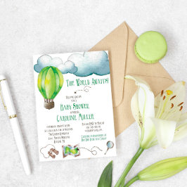 O Mundo Espera! Convite para chás de fraldas