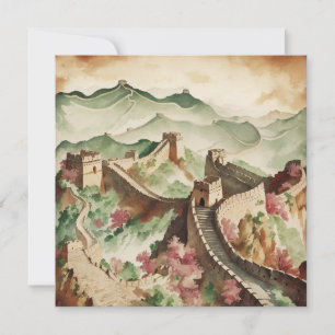 O muro de excelente da China Vintage Flat Card