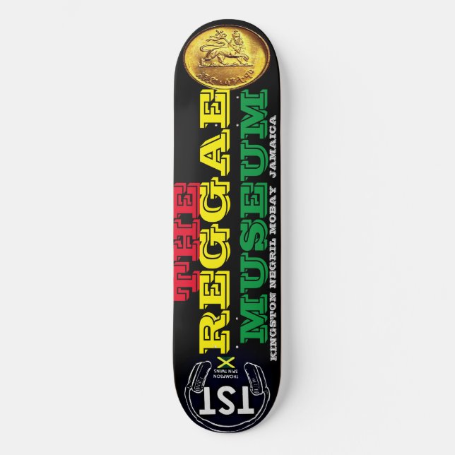 O MUSEU DO REGGAE  8 1/2" Deck de Skateboard (Frente)
