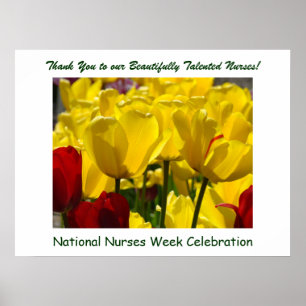 O nacional nutre tulipas do poster da celebração