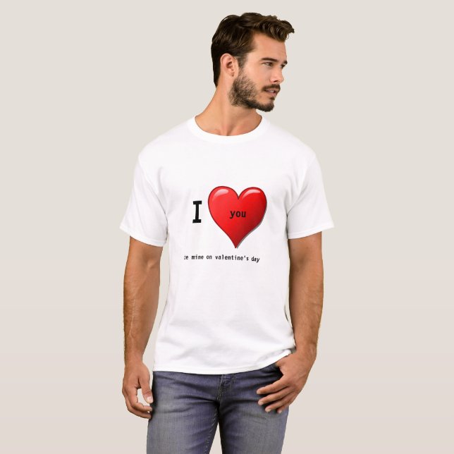 O Namorados Personalizado Te Ama Na Camiseta (Frente Completa)