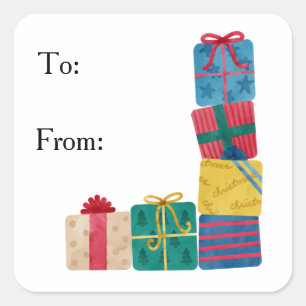 O Natal Apresenta aos e dos adesivos do Rótulo do